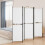 Berkfield 5-Panel Room Divider White 250x200 cm Fabric 1