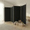 Berkfield 5-Panel Room Divider Black 433x180 cm Fabric 1