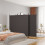 Berkfield 4-Panel Room Divider Brown 698x180 cm Fabric 1