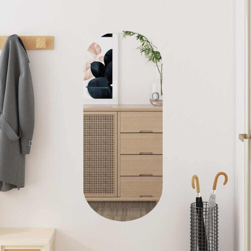 Berkfield Wall Mirror 30x70 cm Glass Oval