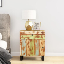 Berkfield Bedside Cabinet 50x33x60cm Solid Wood Reclaimed&Engineered Wood