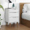 Berkfield Bedside Cabinet MOLDE White 40x35x65 cm Solid Wood Pine 1