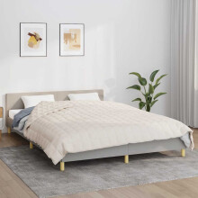 Berkfield Weighted Blanket Light Cream 200x225 cm 9 kg Fabric