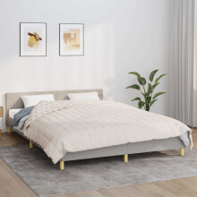 Berkfield Weighted Blanket Light Cream 200x225 cm 13 kg Fabric