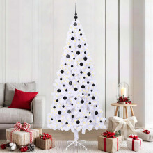Berkfield Artificial Christmas Tree with Stand White 210 cm PVC and Steel