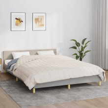 Berkfield Weighted Blanket Light Cream 200x200 cm 9 kg Fabric