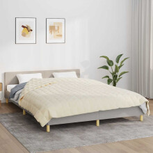 Berkfield Weighted Blanket Light Cream 200x200 cm 9 kg Fabric