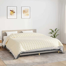 Berkfield Weighted Blanket Light Cream 235x290 cm 15 kg Fabric
