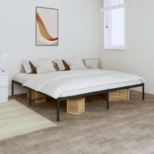 Berkfield Metal Bed Frame without Mattress Black 180x200cm
