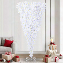 Berkfield Artificial Christmas Tree with Stand White 240 cm PVC and Steel