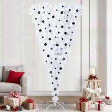 Berkfield Artificial Christmas Tree with Stand White 240 cm PVC and Steel