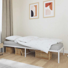 Berkfield Metal Bed Frame without Mattress White 80x200cm