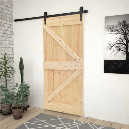 Berkfield Door NARVIK Natural 80 x 210 cm Solid Pine Wood
