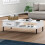 Berkfield Coffee Table with Metal Legs White Solid Wood Pine OSLO 1