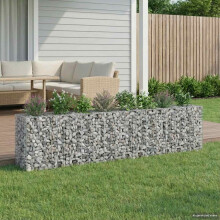 Berkfield Gabion Raised Bed 2 pcs Silver 330 x 50 x 80 cm