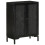 Berkfield Sideboard Black 55x30x77 cm Solid Wood Mango and Iron 1