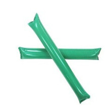 Green Inflatable Thunder Sticks for Sports Events, Reusable Bam Bam Noise Makers for Cheerleading