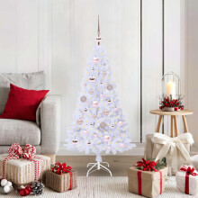 Berkfield Artificial Christmas Tree with Stand White 120 cm PVC and Steel
