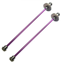 RC Car Metal Drive Shaft 2X Set for WLtoys 124019 124018, Durable Metal Upgrade Parts for 1/12 Buggy
