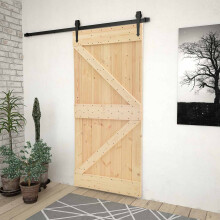 Berkfield Door NARVIK Natural 90 x 210 cm Solid Pine Wood