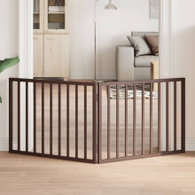 Berkfield Dog Gate Foldable 2 Panels Brown 160 cm Poplar Wood