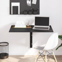 Berkfield Folding Wall Table Black 100x60x56 cm Engineered Wood