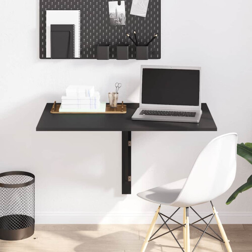 Berkfield Folding Wall Table Black 100x60x56 cm Engineered Wood