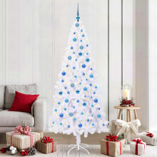 Berkfield Artificial Christmas Tree with Stand White 210 cm PVC and Steel