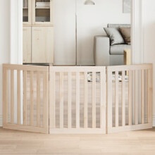 Berkfield Dog Gate Foldable 3 Panels 150 cm Poplar Wood