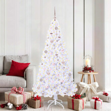 Berkfield Artificial Christmas Tree with Stand White 180 cm PVC and Steel