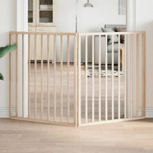 Berkfield Dog Gate Foldable 2 Panels 160 cm Poplar Wood