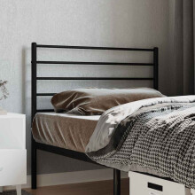 Berkfield Metal Replace Headboard Black 90 cm