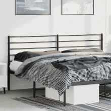 Berkfield Metal Replace Headboard Black 193 cm