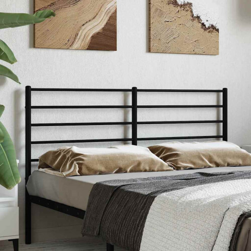 Berkfield Metal Replace Headboard Black 120 cm