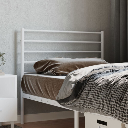 Berkfield Metal Replace Headboard White 80 cm