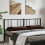Berkfield Metal Replace Headboard Black 200 cm 1