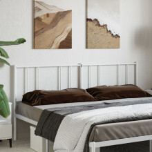 Berkfield Metal Replace Headboard White 200 cm