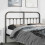 Berkfield Metal Replace Headboard Black 150 cm 1