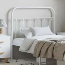 Berkfield Metal Replace Headboard White 100 cm