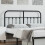 Berkfield Metal Replace Headboard Black 140 cm 1