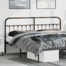 Berkfield Metal Replace Headboard Black 193 cm