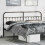 Berkfield Metal Replace Headboard Black 193 cm 1