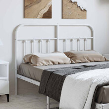 Berkfield Metal Replace Headboard White 150 cm