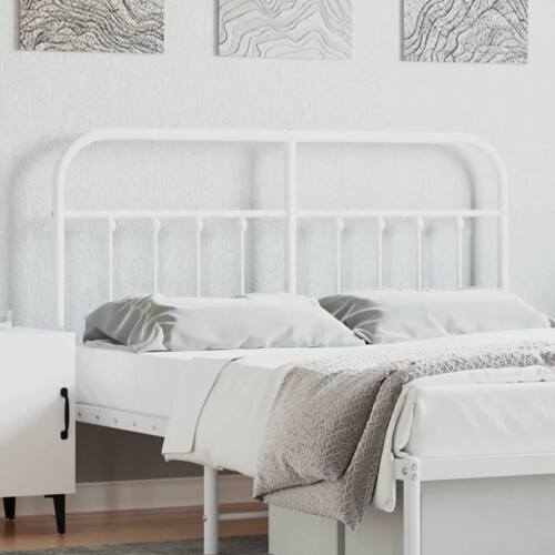 Berkfield Metal Replace Headboard White 135 cm