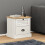Berkfield Bedside Cabinet VIGO White 42x35x42 cm Solid Wood Pine 1