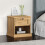 Berkfield Bedside Cabinet VIGO 42x35x42 cm Solid Wood Pine 1