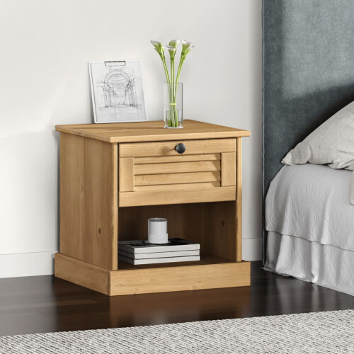 Berkfield Bedside Cabinet VIGO 42x35x42 cm Solid Wood Pine