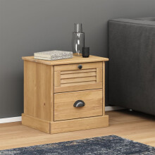 Berkfield Bedside Cabinet VIGO 42x35x42 cm Solid Wood Pine
