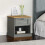 Berkfield Bedside Cabinet VIGO Grey 42x35x42 cm Solid Wood Pine 1