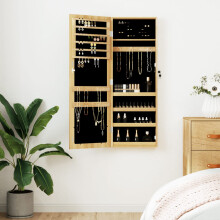 Berkfield Mirror Jewellery Cabinet Wall Mounted 37.5x10x106 cm